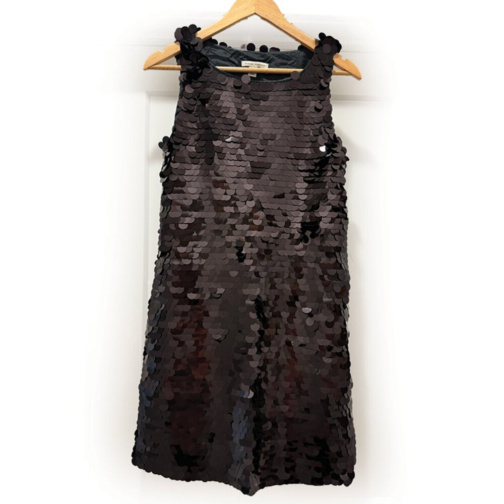BANANA REPUBLIC Black big sequin dress 4